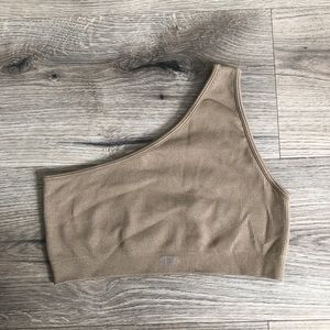 SET active Ribbed One Shoulder Bra - Size Small